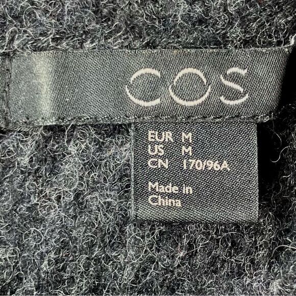 COS A Line Wool Blend Sweater in Dark Grey Heather Women’s M - Picture 4 of 5